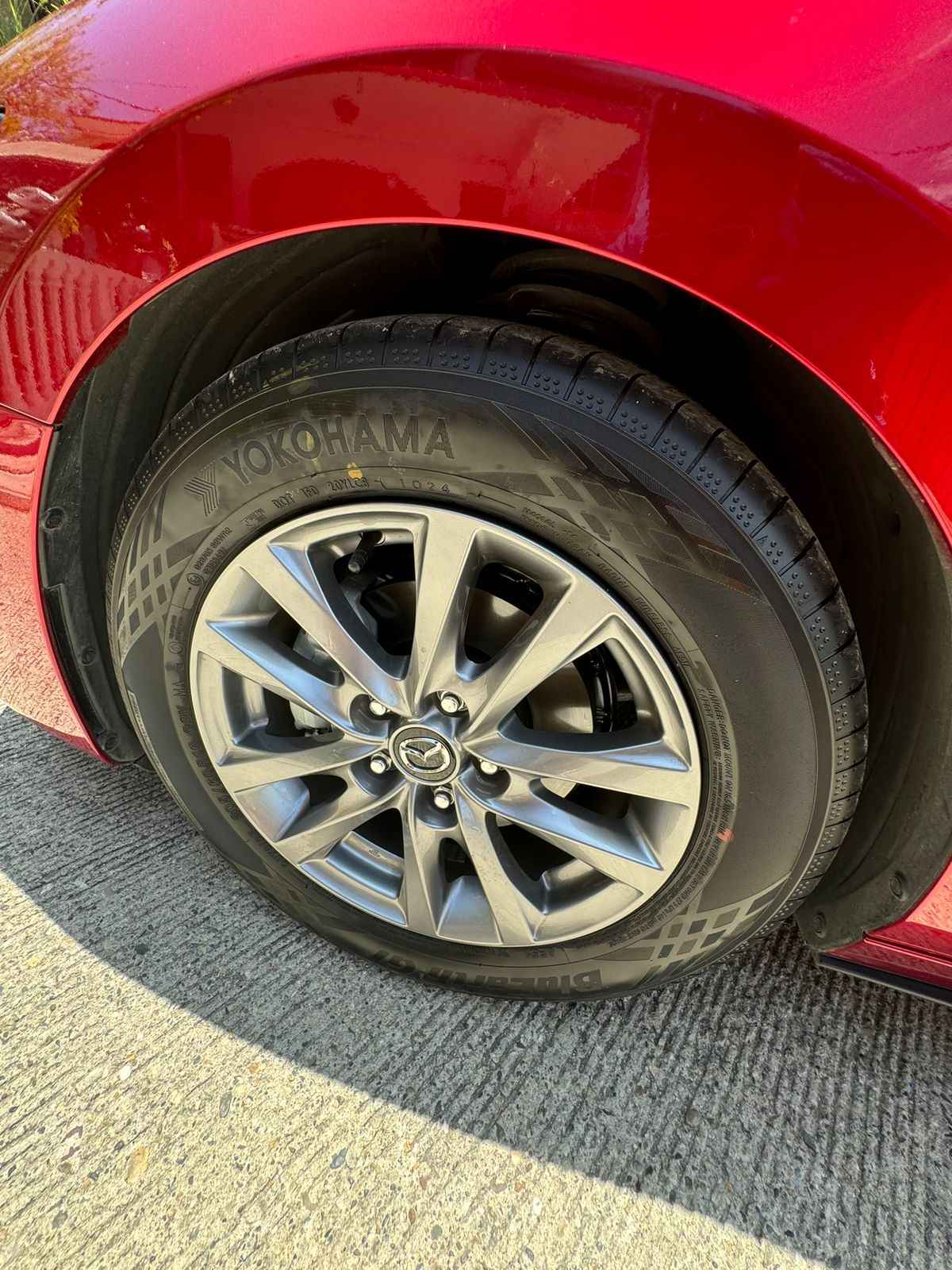 Mazda 3 2024 red rear view