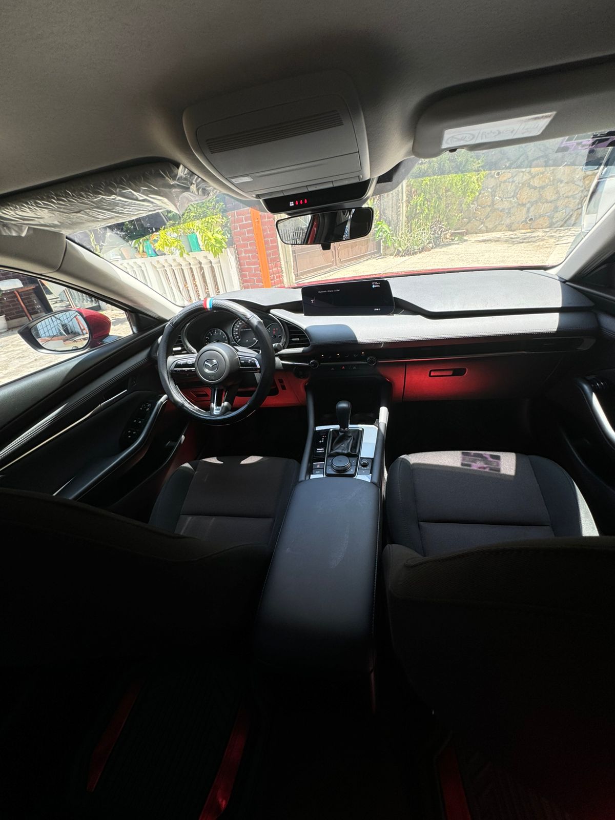 Mazda 3 2024 red dashboard view